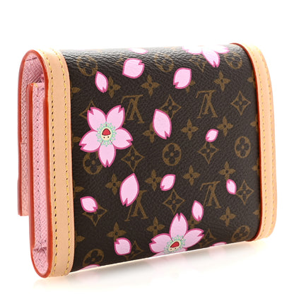 Louis Vuitton LV X TM Monogram Cherry Blossom Victorine Wallet Sakura Brown 3 of 7