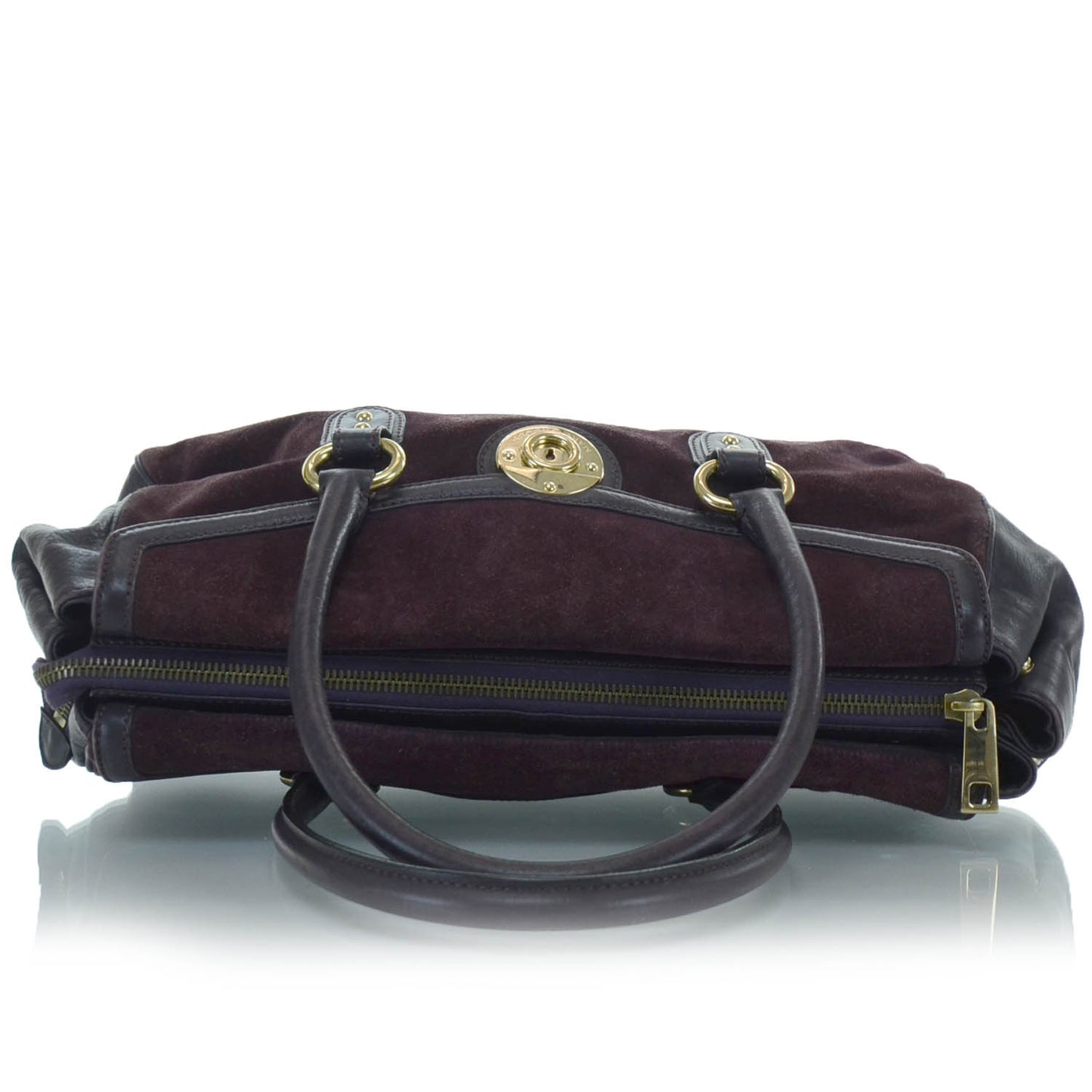 Soft Calfskin and Suede Satchel