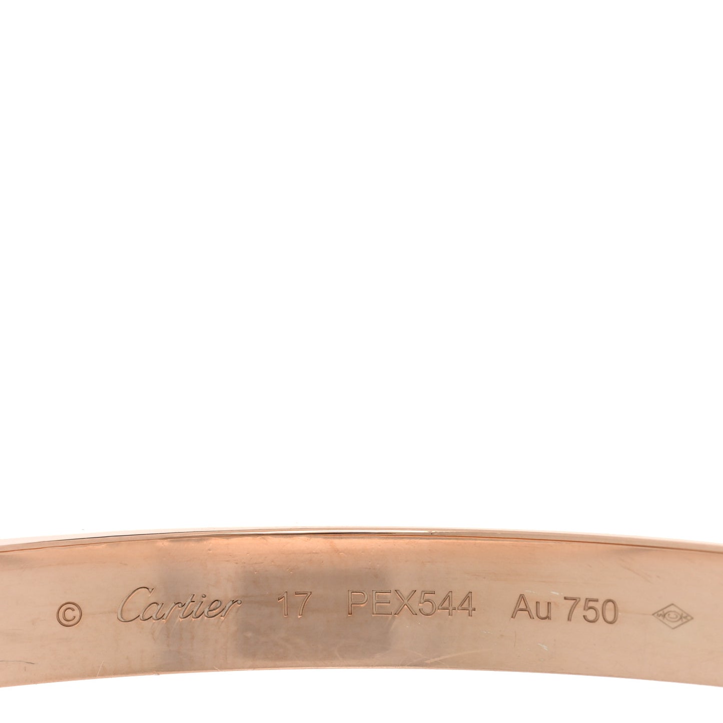 18K Pink Gold LOVE Bracelet 17