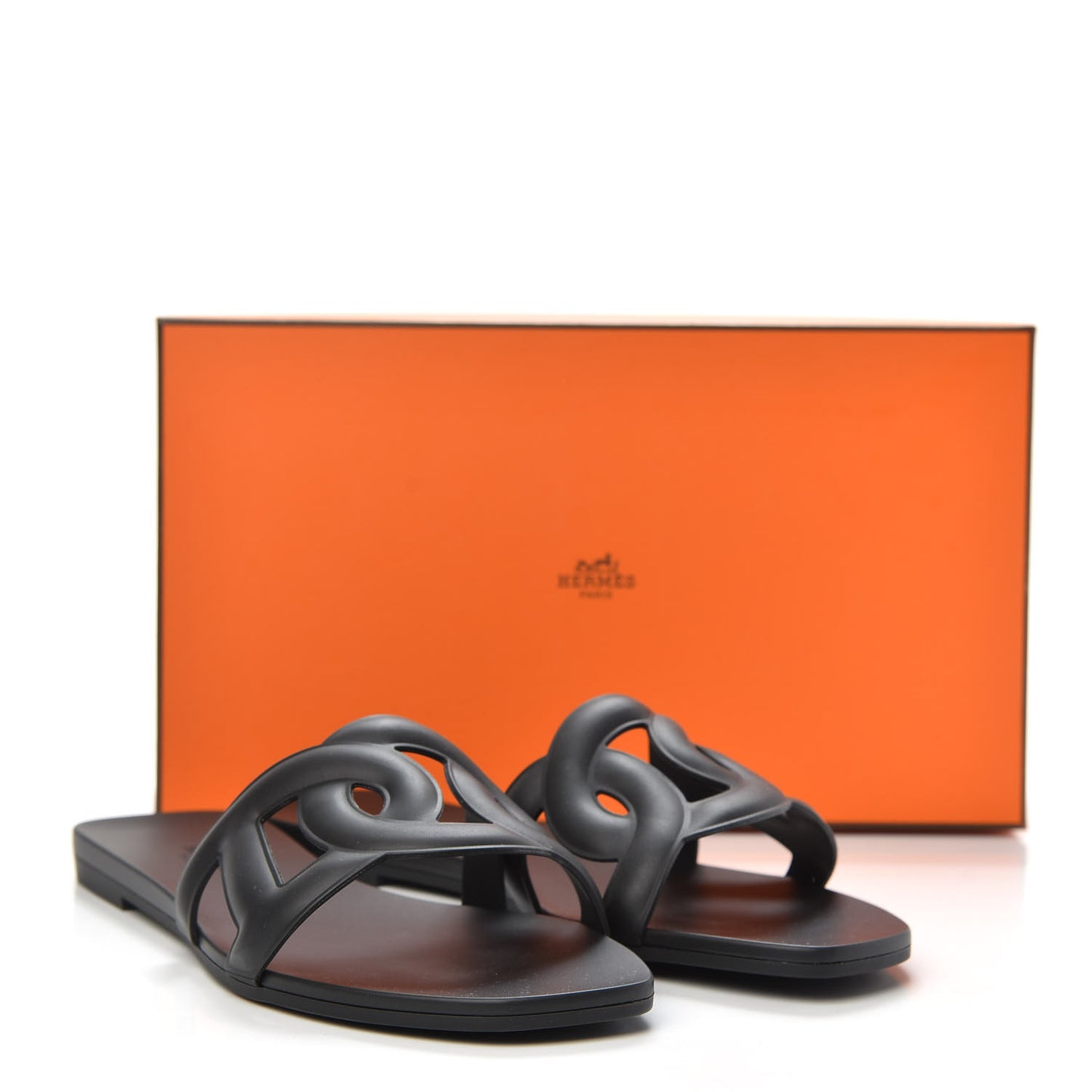 Rubber Aloha Sandals 38 Black