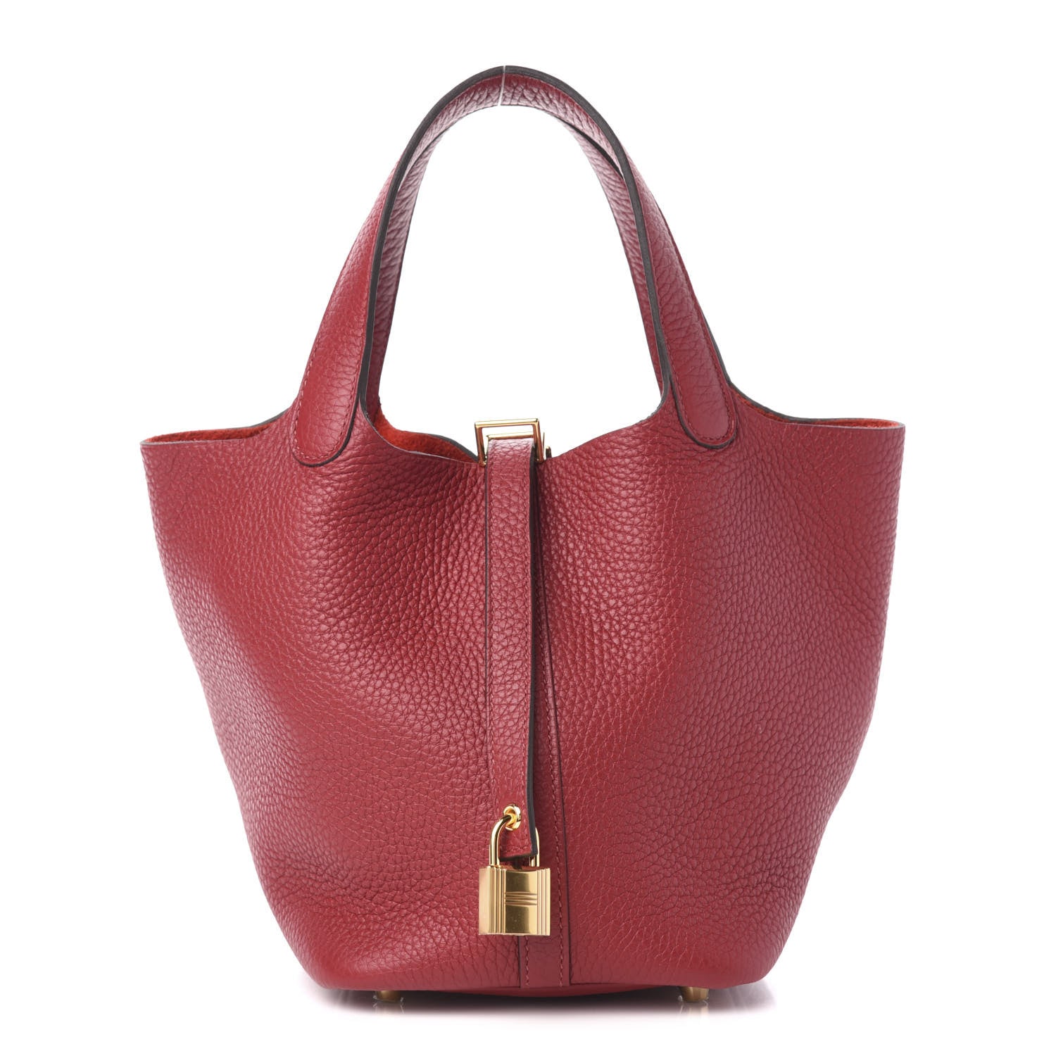 Hermes Taurillon Clemence Picotin Lock 18 PM Rouge Garance 1 of 11