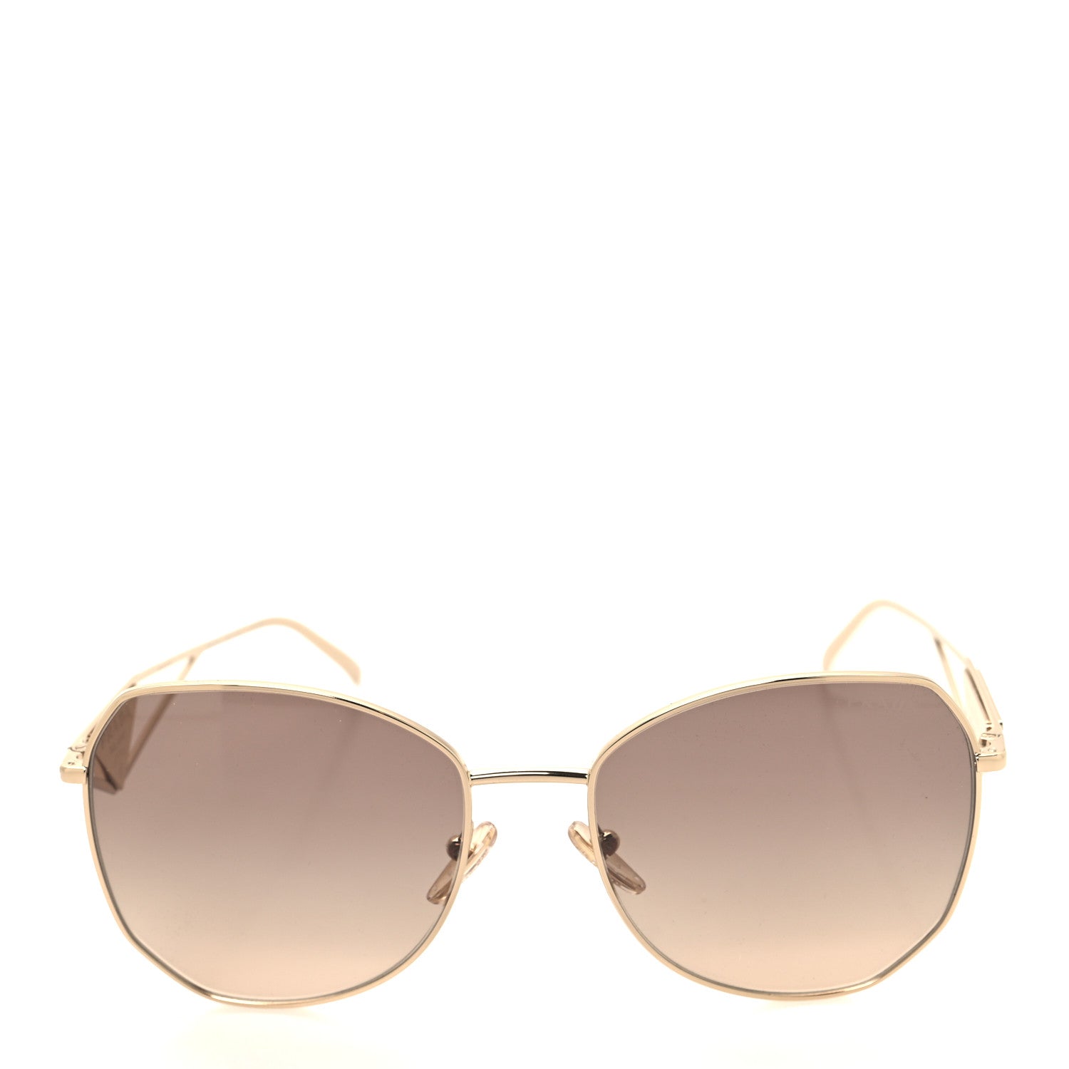 Prada Metal Symbole Triangle Logo Sunglasses SPR57Y Anthracite Gray Cammeo Beige 2 of 8