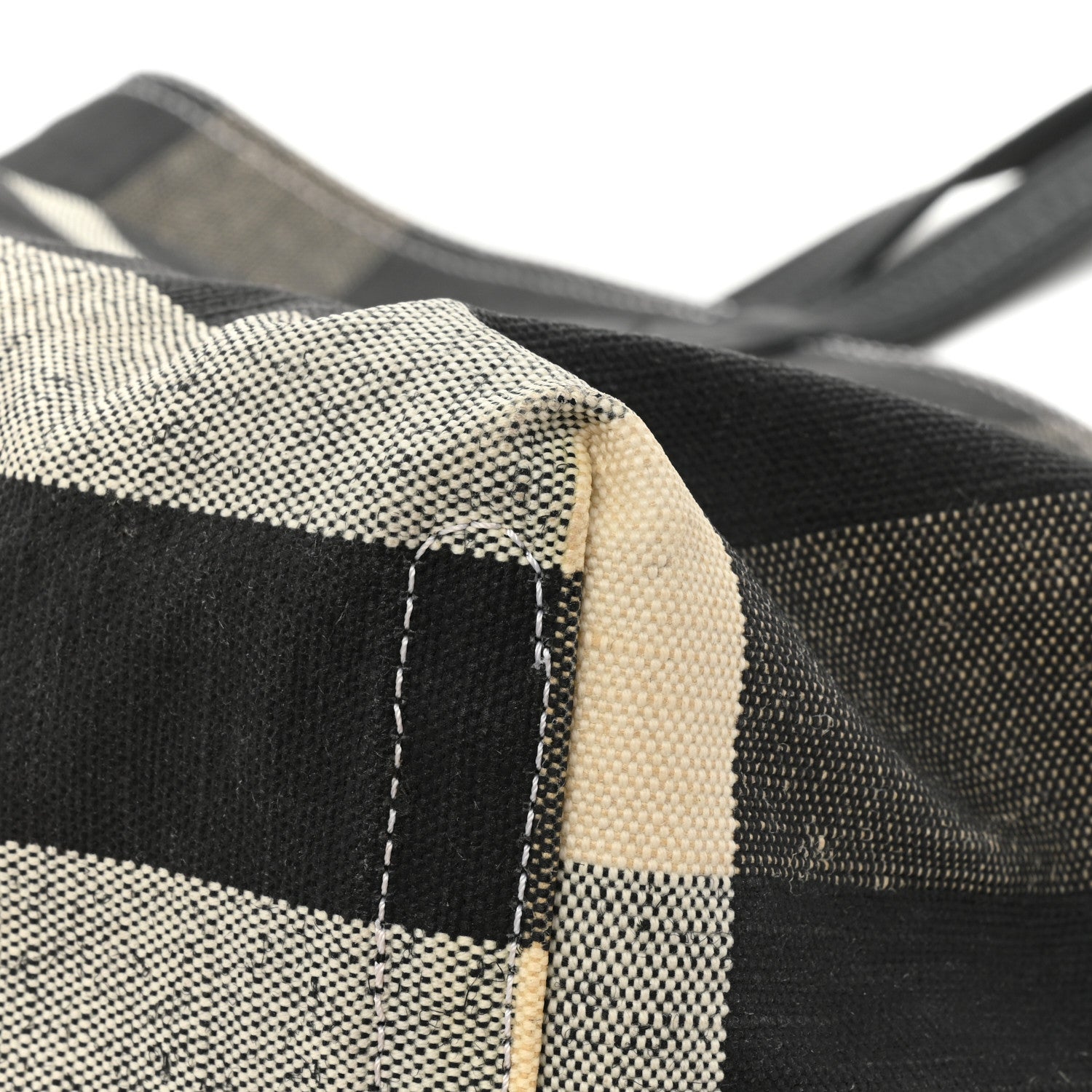 Burberry Coated Canvas Mega Check Medium Doodle Tote Black White 13 of 15