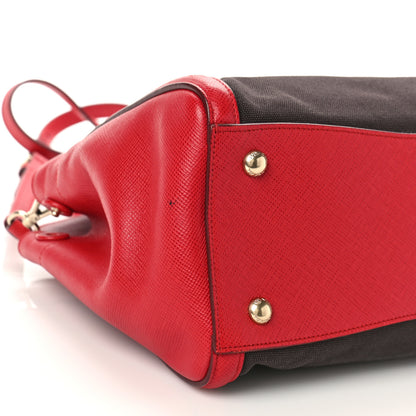 Prada Canapa Saffiano Cuir Tote Corda Fuoco 7 of 10