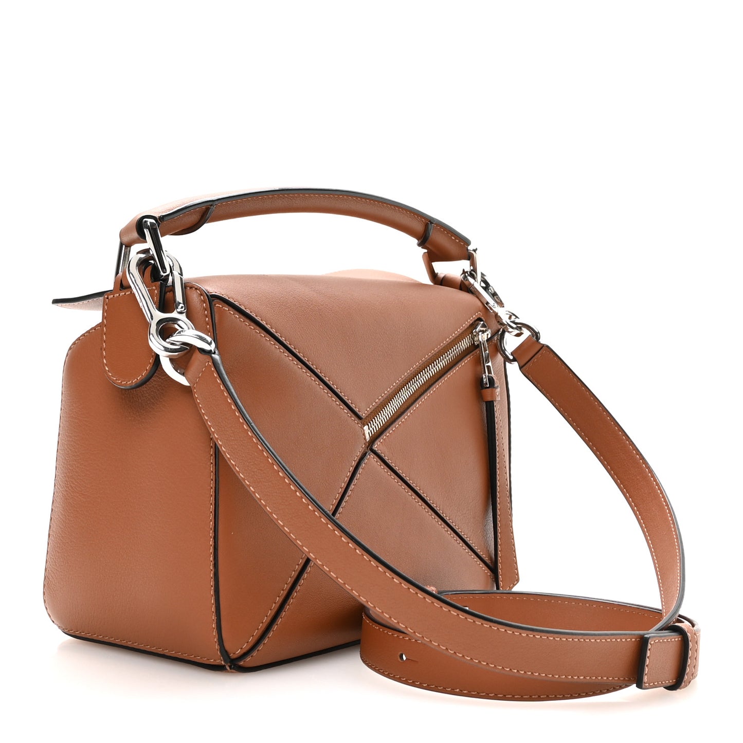 Calfskin Small Puzzle Bag Tan