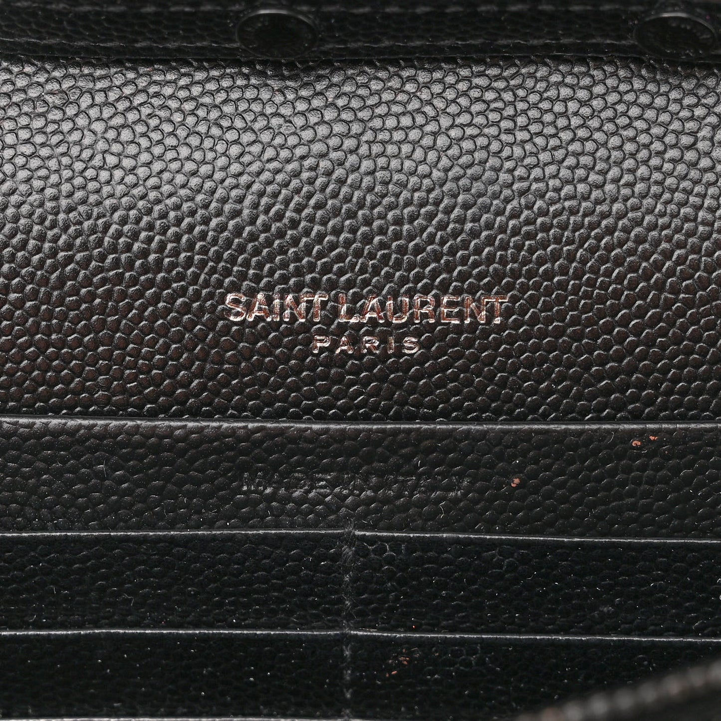 Grain De Poudre Matelasse Chevron Monogram Monochrome Chain Wallet Black