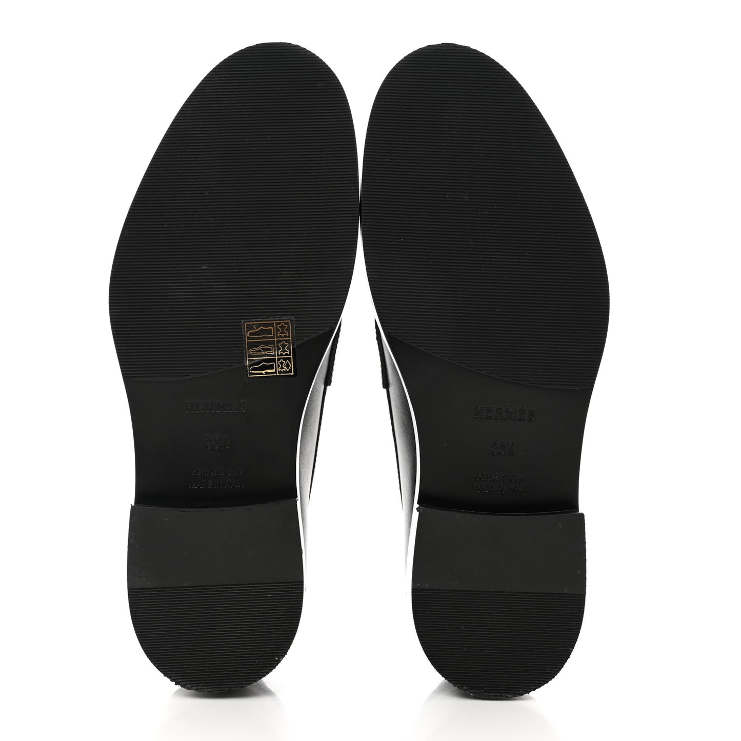 Calfskin Womens Hot Loafer 35.5 Black