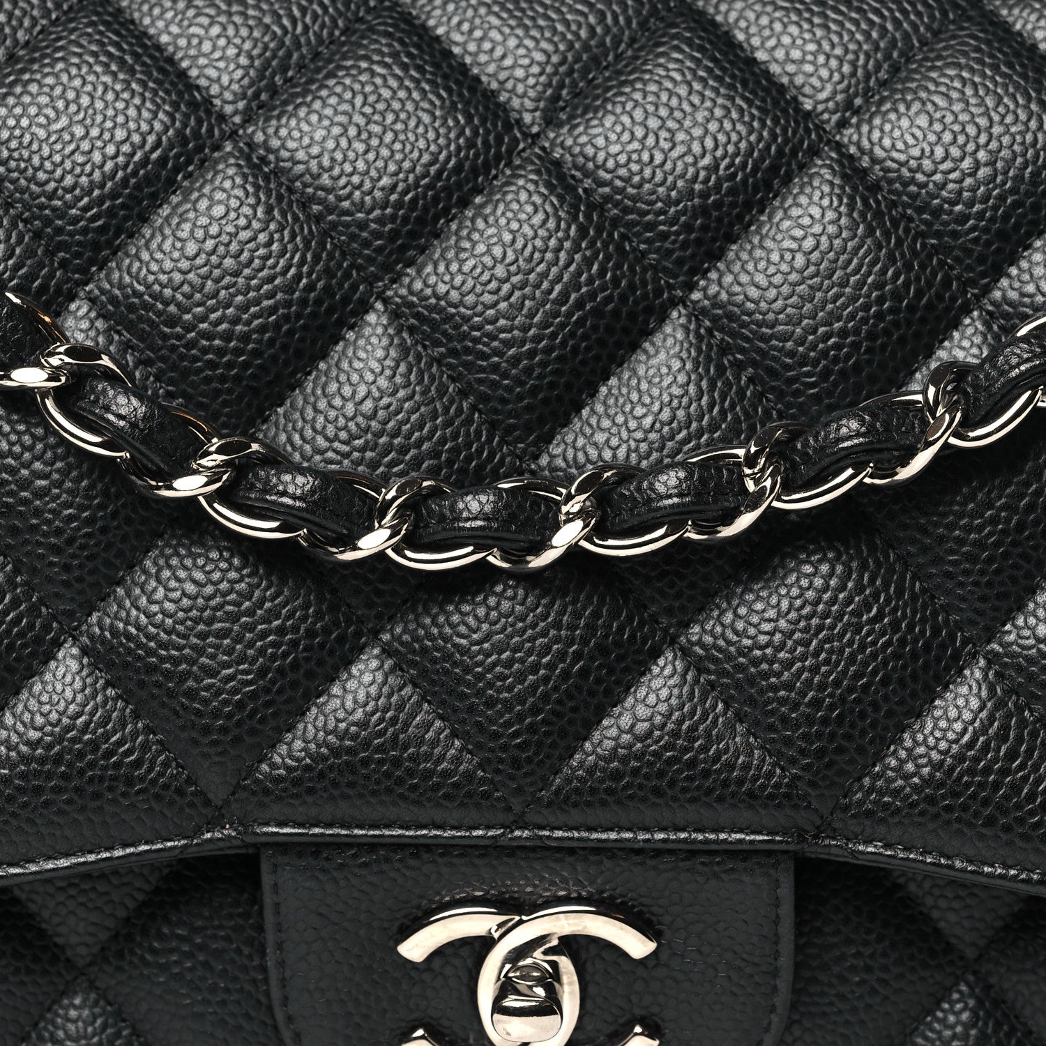 Chanel Caviar Quilted Jumbo Double Flap Black 8 of 10