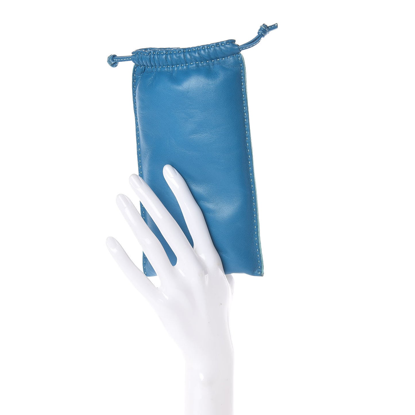 Lambskin Pilo Pouch Bleu Izmir Lagon