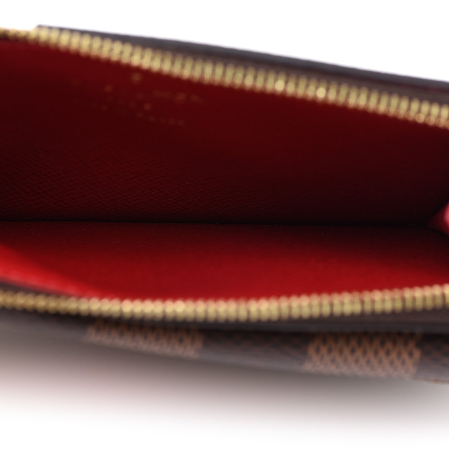 Damier Ebene Recto Verso Card Holder Red