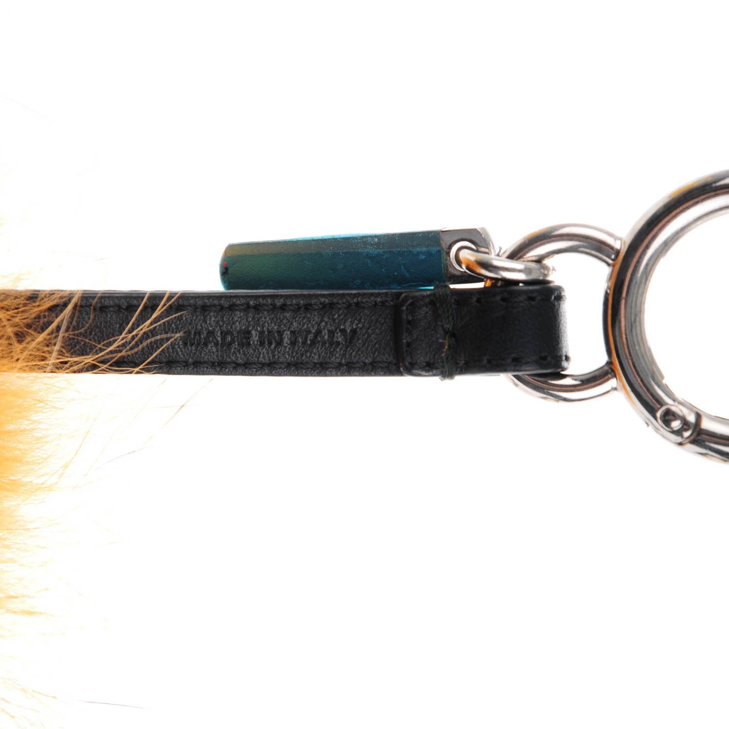Fendi Fox Mink Rabbit Fur Vitello Flamingo Monster Bag Bug Charm Honey Black Multicolor 3 of 4