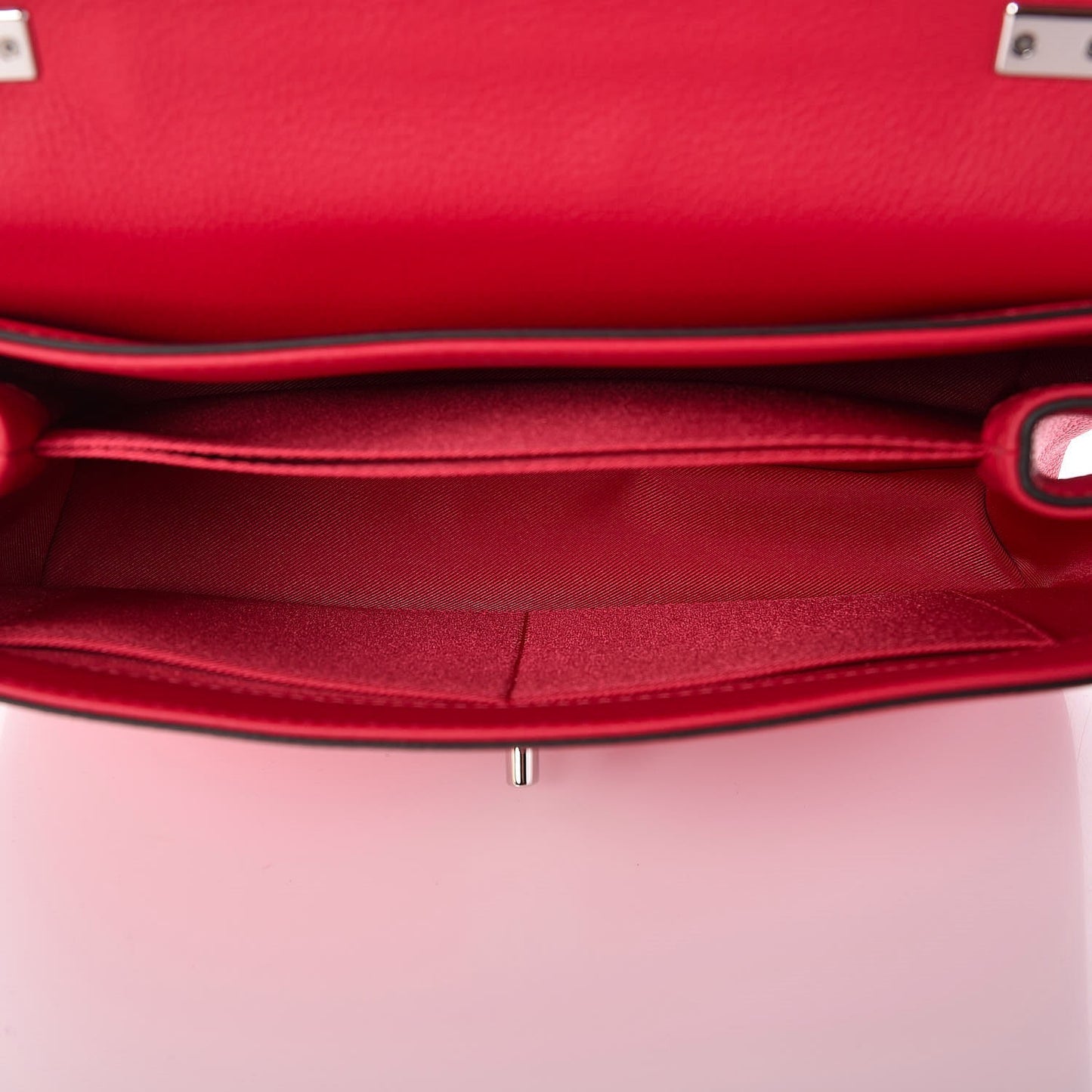 Calfskin Lockme II Top Handle Poppy