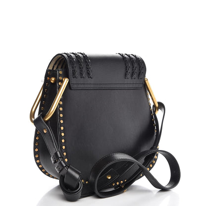 Chloe Calfskin Braided Small Hudson Shoulder Bag Black 3 of 7