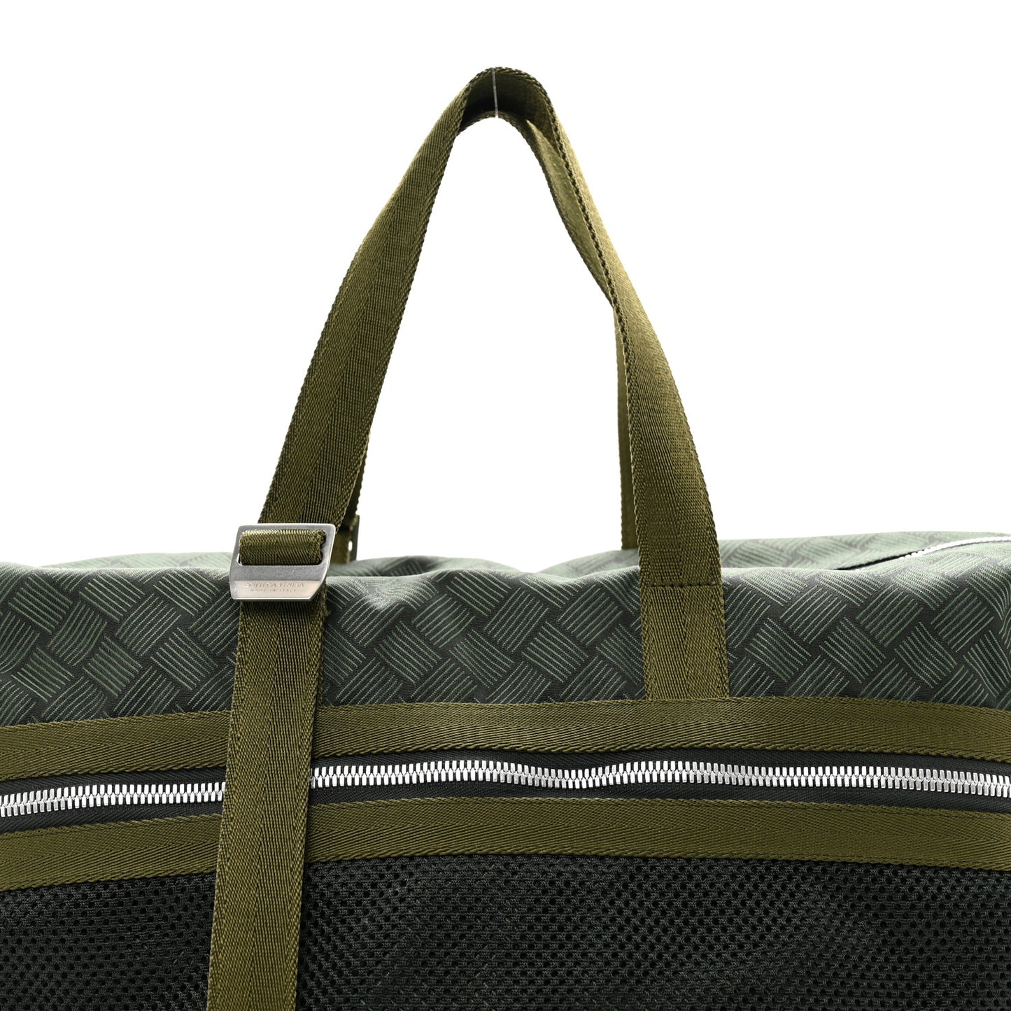 Jacquard Nylon Intrecciato Trekking Tote Khaki