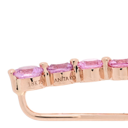 Anita Ko 18K Rose Gold Pink Sapphire Floating Earrings 4 of 4