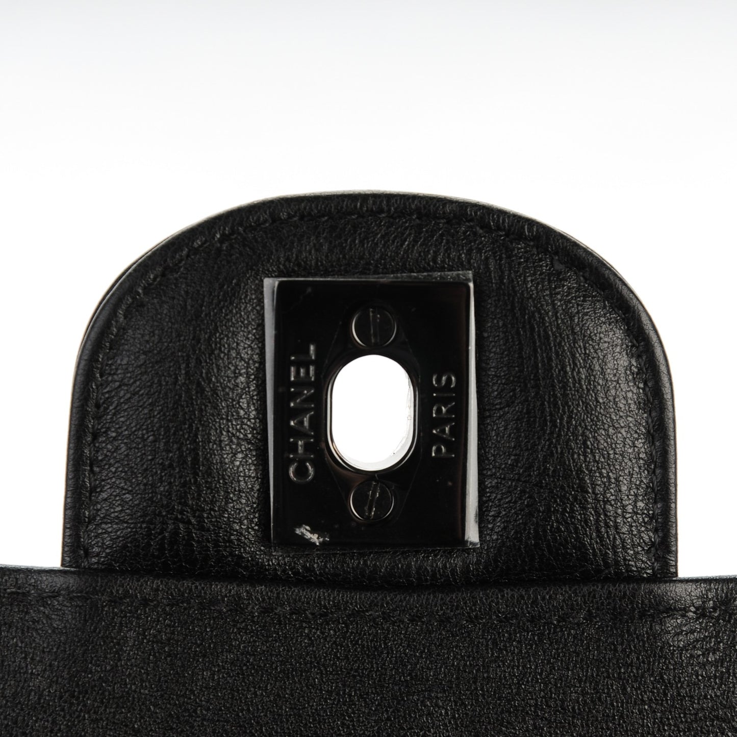 Calfskin Quilted Mini Rectangular Flap So Black