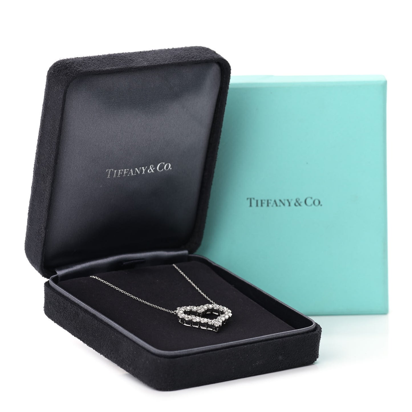 Platinum Diamond 1.96ctw Heart Pendant Necklace