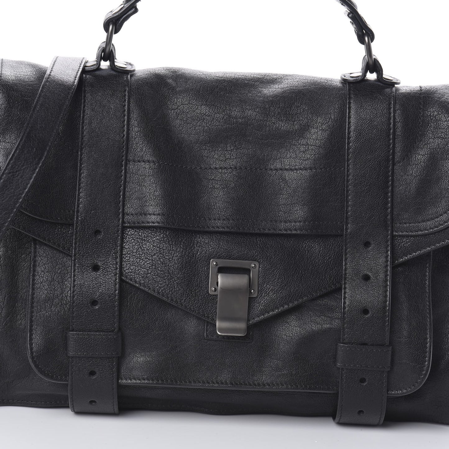 Lambskin Medium PS1 Satchel Black