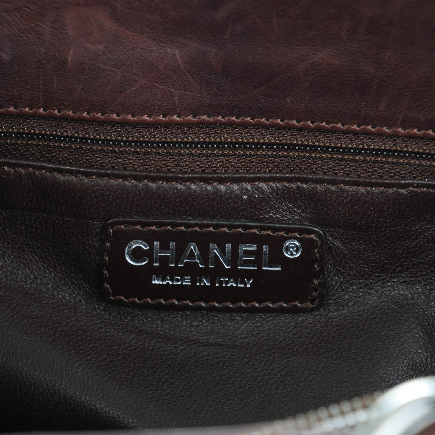 Chanel Calfskin Quilted Grand Shopping Tote GST Dark Brown 6 of 7