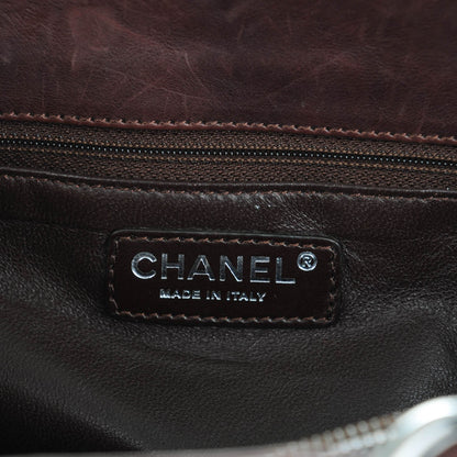 Chanel Calfskin Quilted Grand Shopping Tote GST Dark Brown 6 of 7