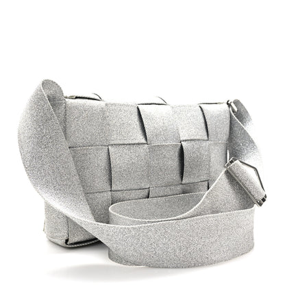 Bottega Veneta Webbing Maxi Intrecciato Cassette Bag Silver 3 of 10