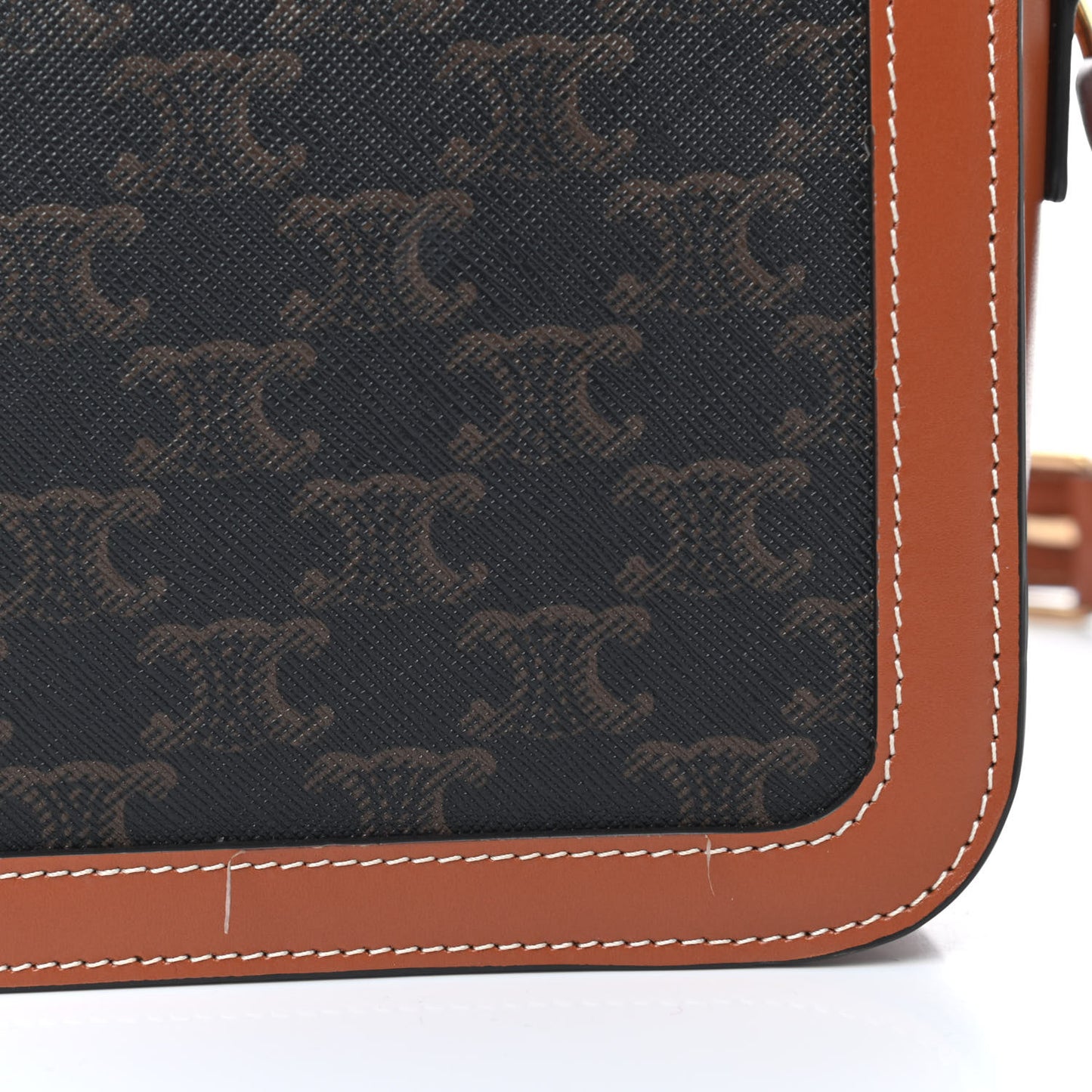 Triomphe Canvas Calfskin Medium Triomphe Bag Tan