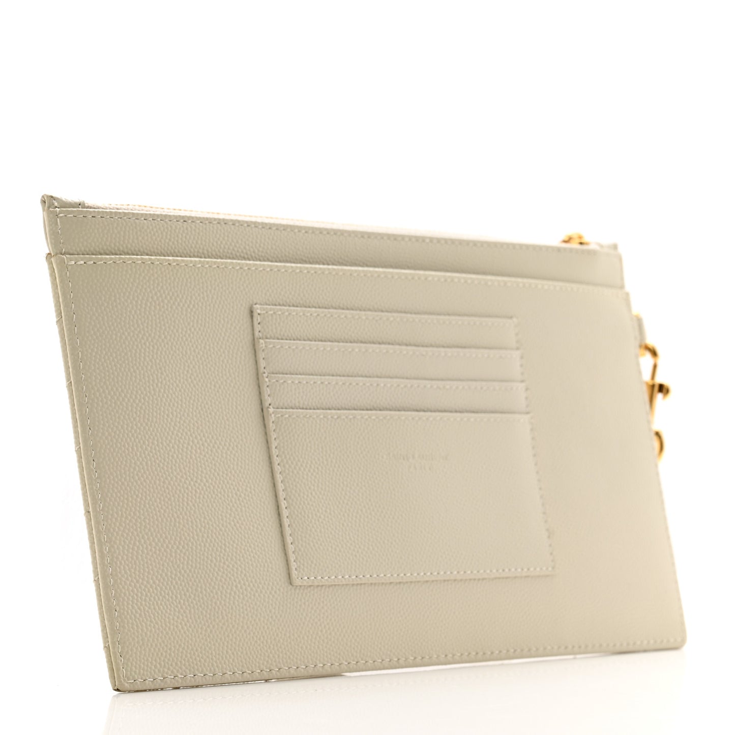 Grain De Poudre Chevron Monogram Bill Pouch Crema Soft
