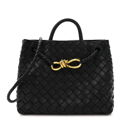 Bottega Veneta Nappa Intrecciato Small Andiamo Shoulder Bag Black 1 of 14