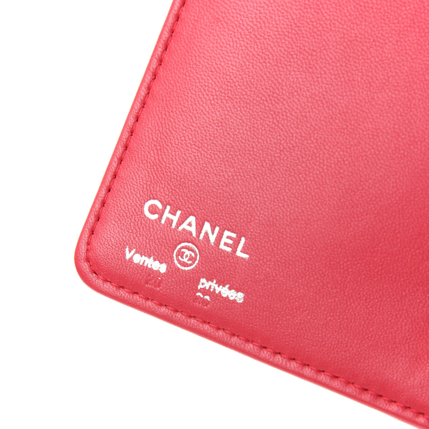 Lambskin Quilted Boy Yen Wallet Pink