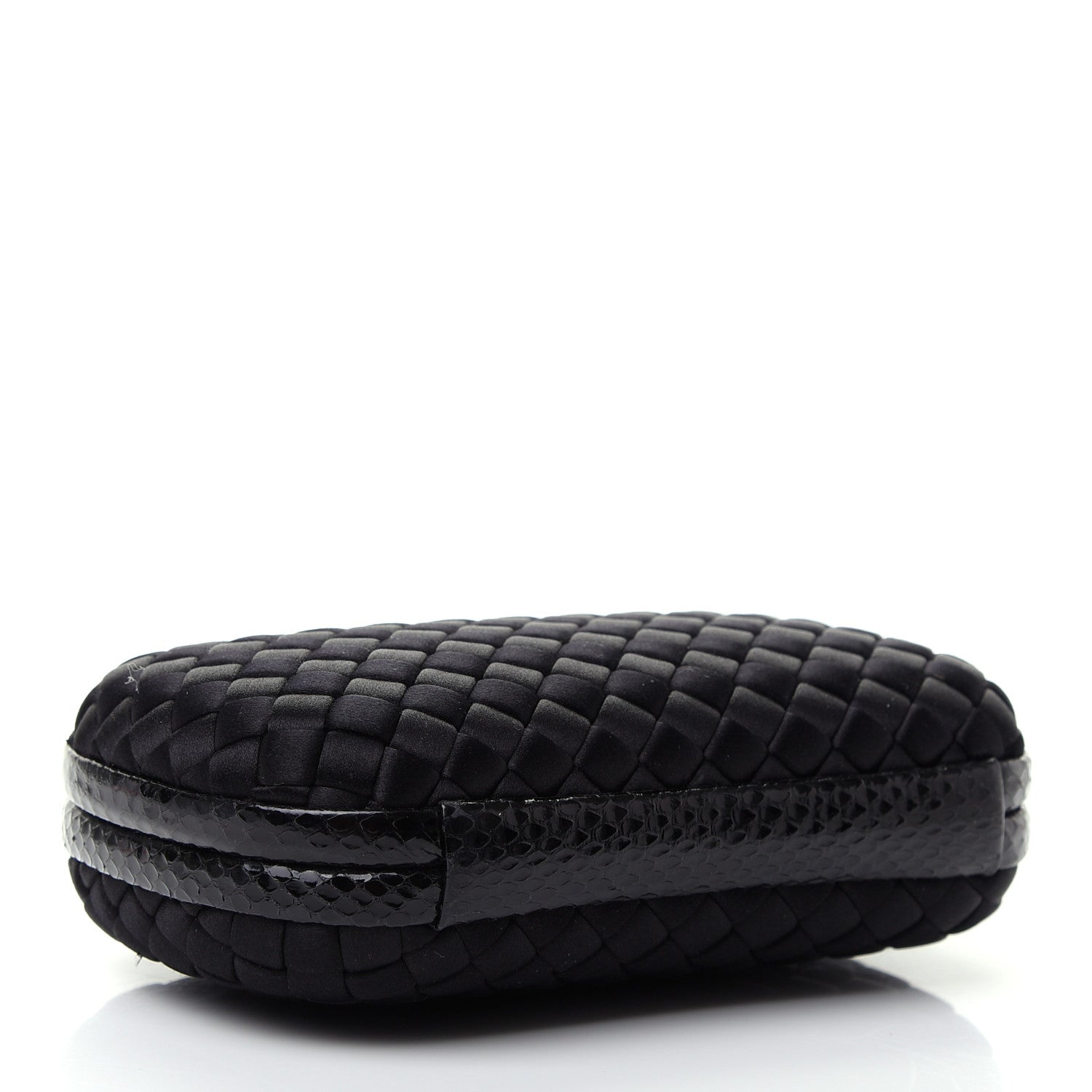 Bottega Veneta Satin Intreccio Impero Ayers Knot Clutch Black 4 of 8