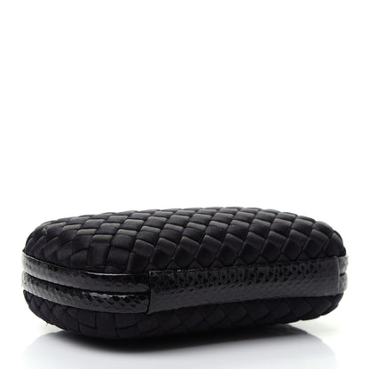 Bottega Veneta Satin Intreccio Impero Ayers Knot Clutch Black 4 of 8