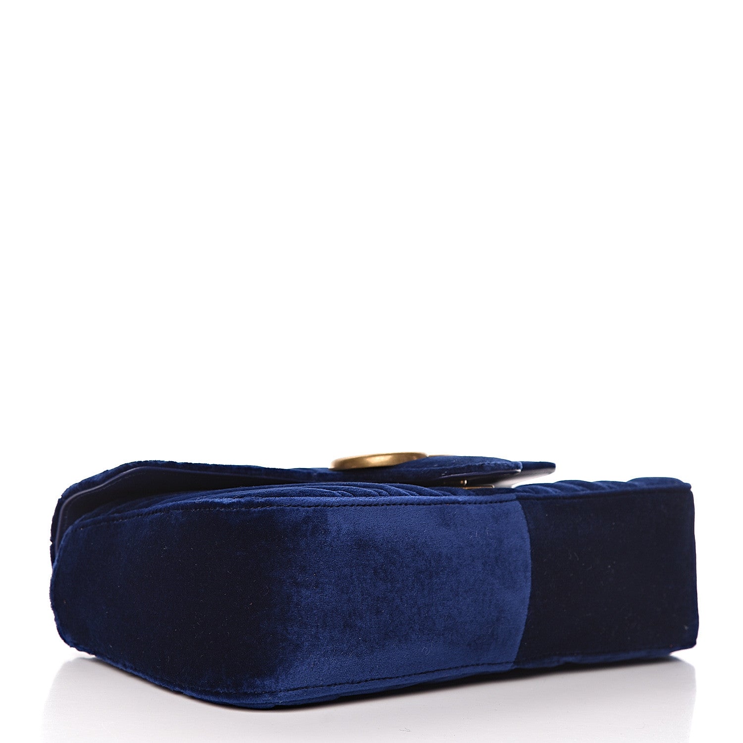 Gucci Velvet Matelasse Small GG Marmont Shoulder Bag Cobalt Blue 4 of 10