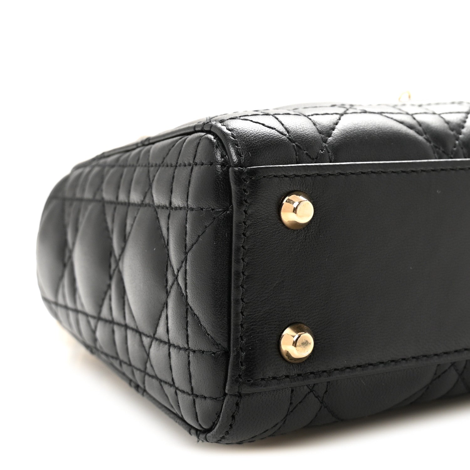 Christian Dior Lambskin Cannage Mini Lady Dior Black 8 of 10