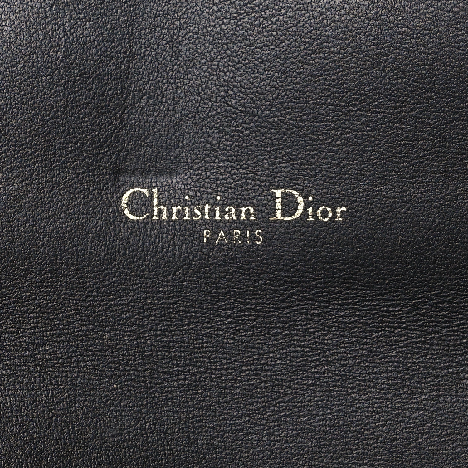 Christian Dior Grained Calfskin Saddle Chain Wallet Pouch Black 7 of 10