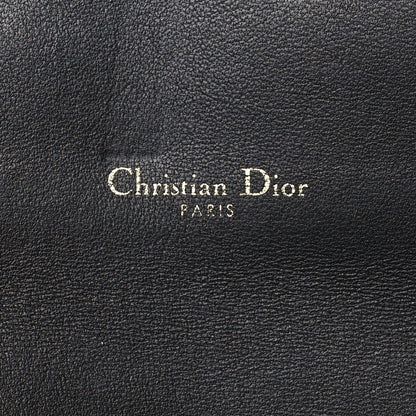 Christian Dior Grained Calfskin Saddle Chain Wallet Pouch Black 7 of 10