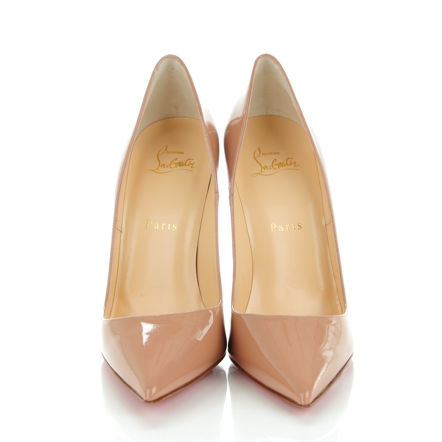 Christian Louboutin Patent So Kate 120 Pumps 38.5 Nude 2 of 8