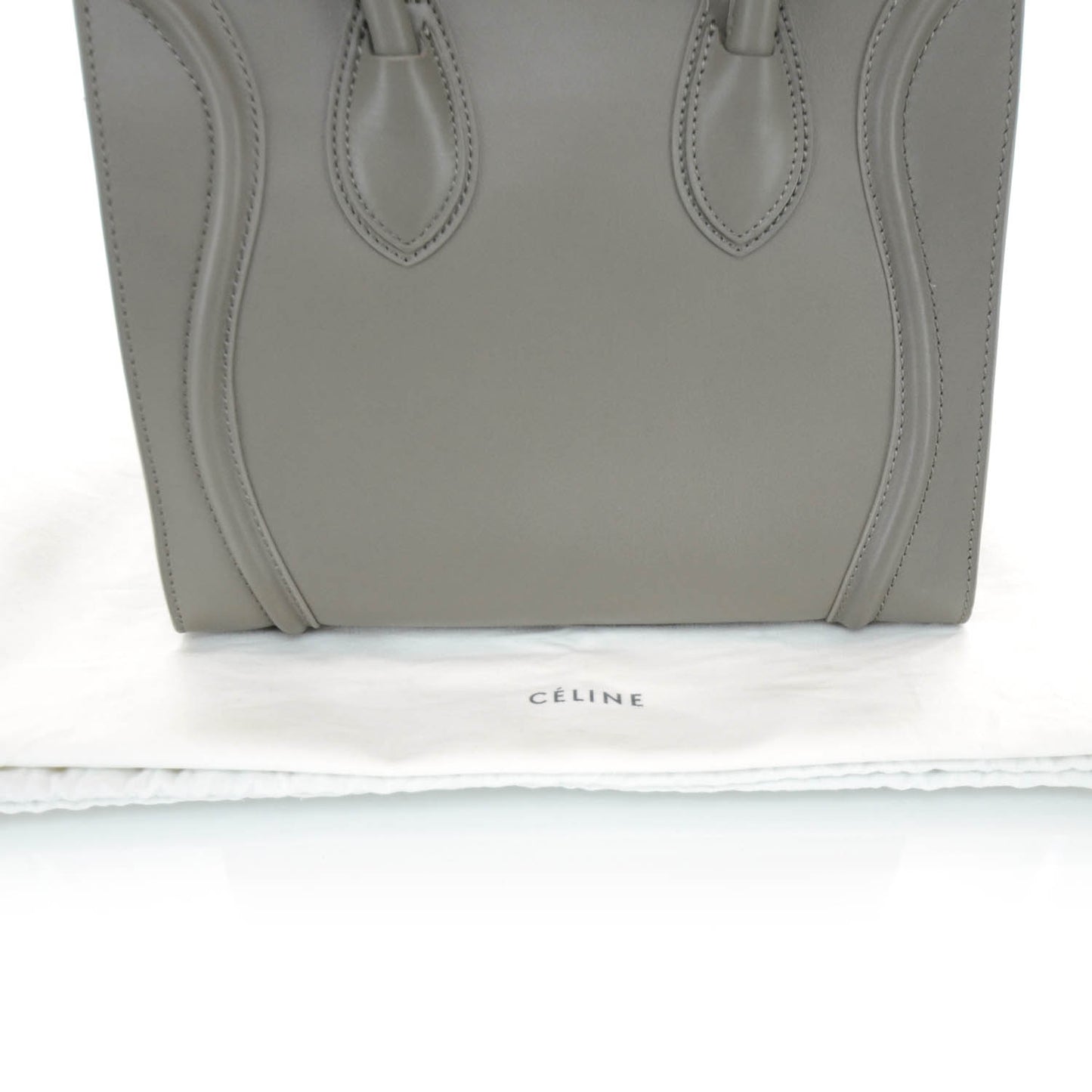 Smooth Calfskin Mini Luggage Bag Taupe