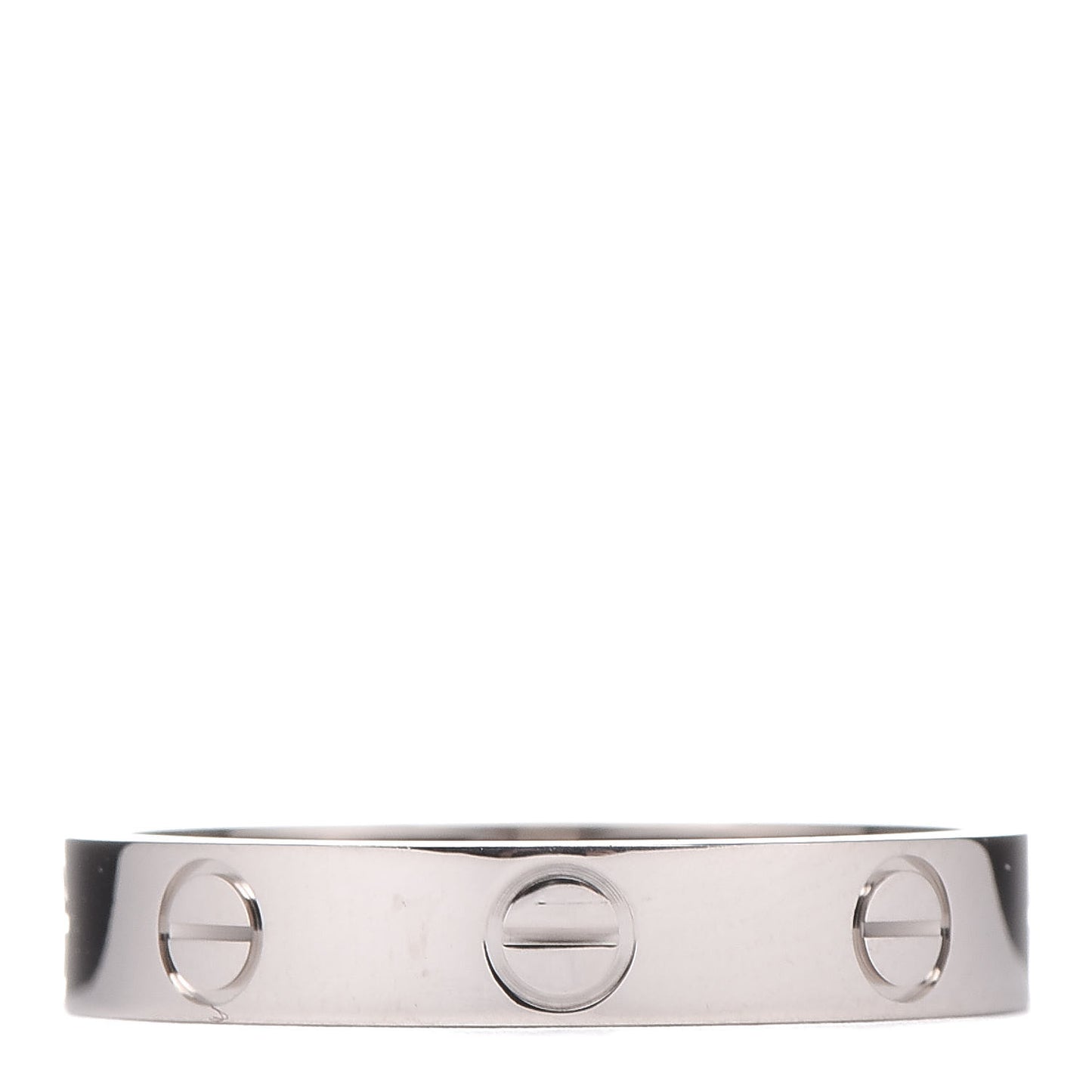 18K White Gold 3.5mm LOVE Wedding Band Ring 54 6.75