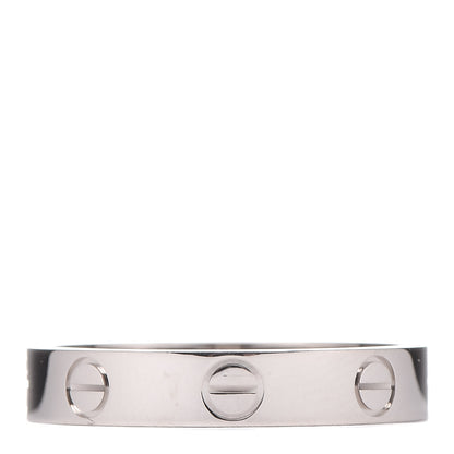 Cartier 18K White Gold 3.5mm LOVE Wedding Band Ring 54 6.75 1 of 5