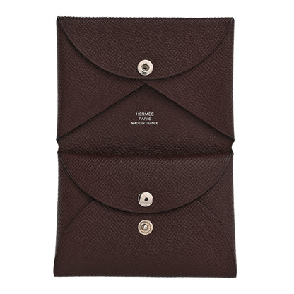 Hermes Epsom Calvi Duo Card Case Rouge Sellier 5 of 9