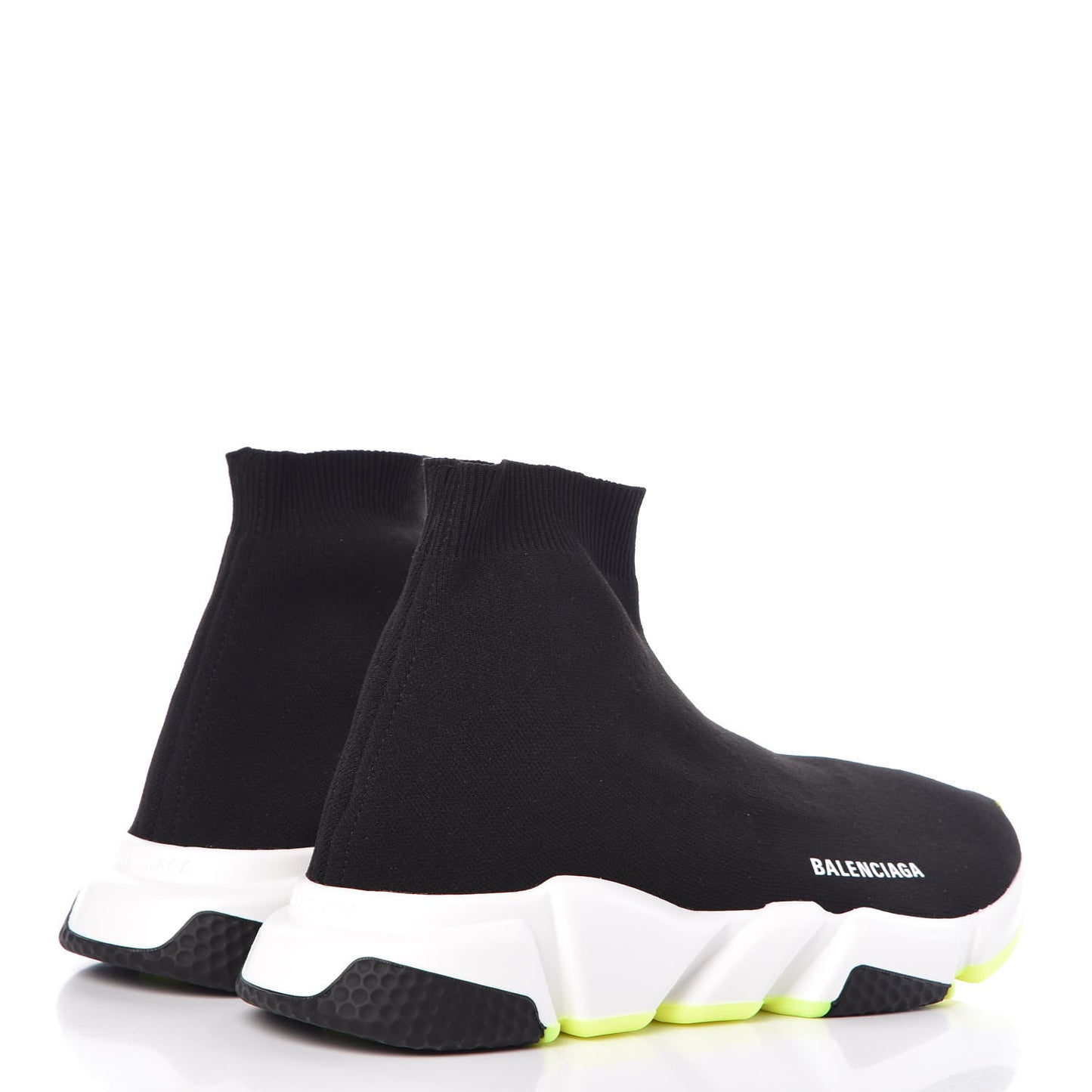 Neoprene Knit Mens Speed Sneakers 43 Black Yellow Fluo