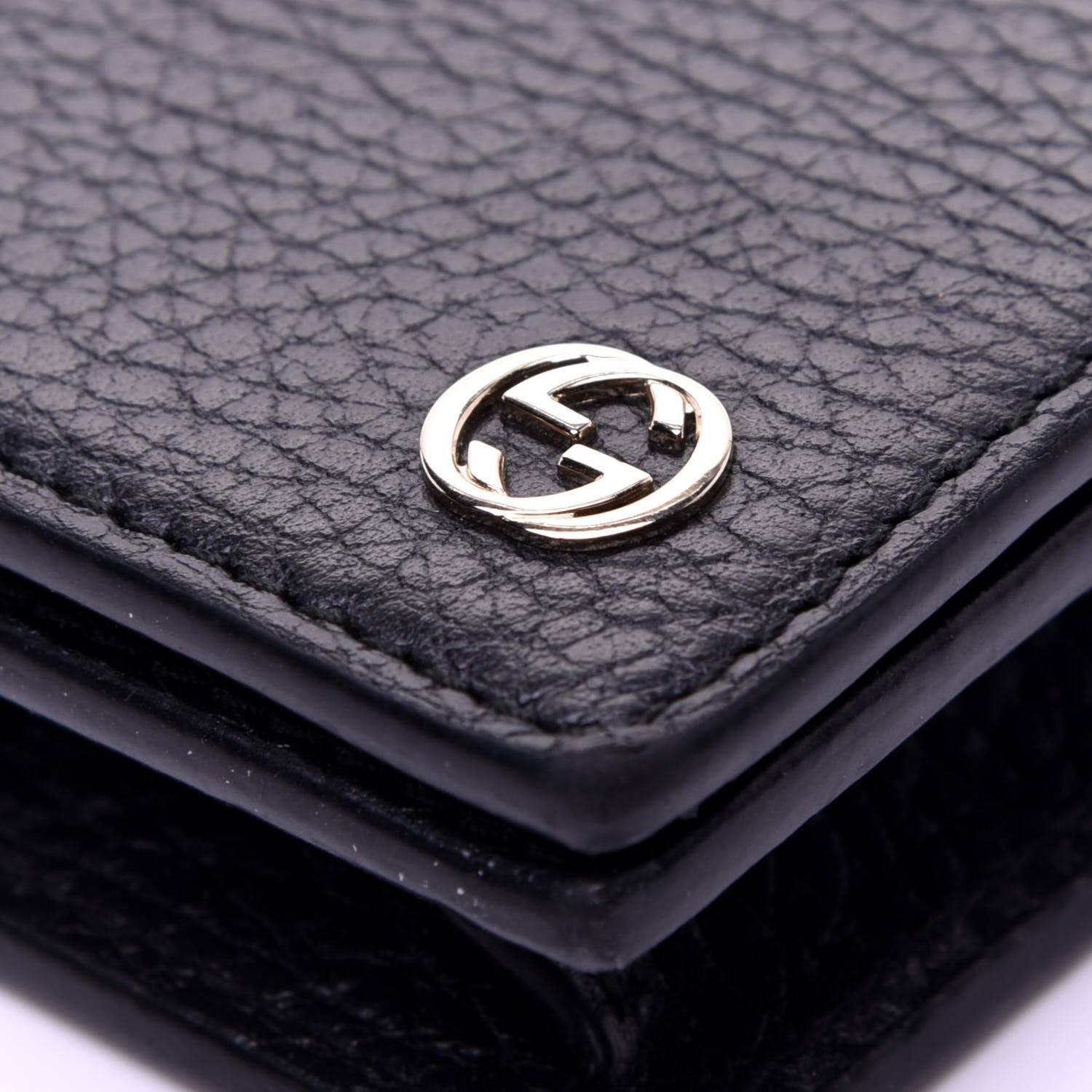 Gucci Dollar Calfskin Medium Betty Chain Wallet Black 9 of 10