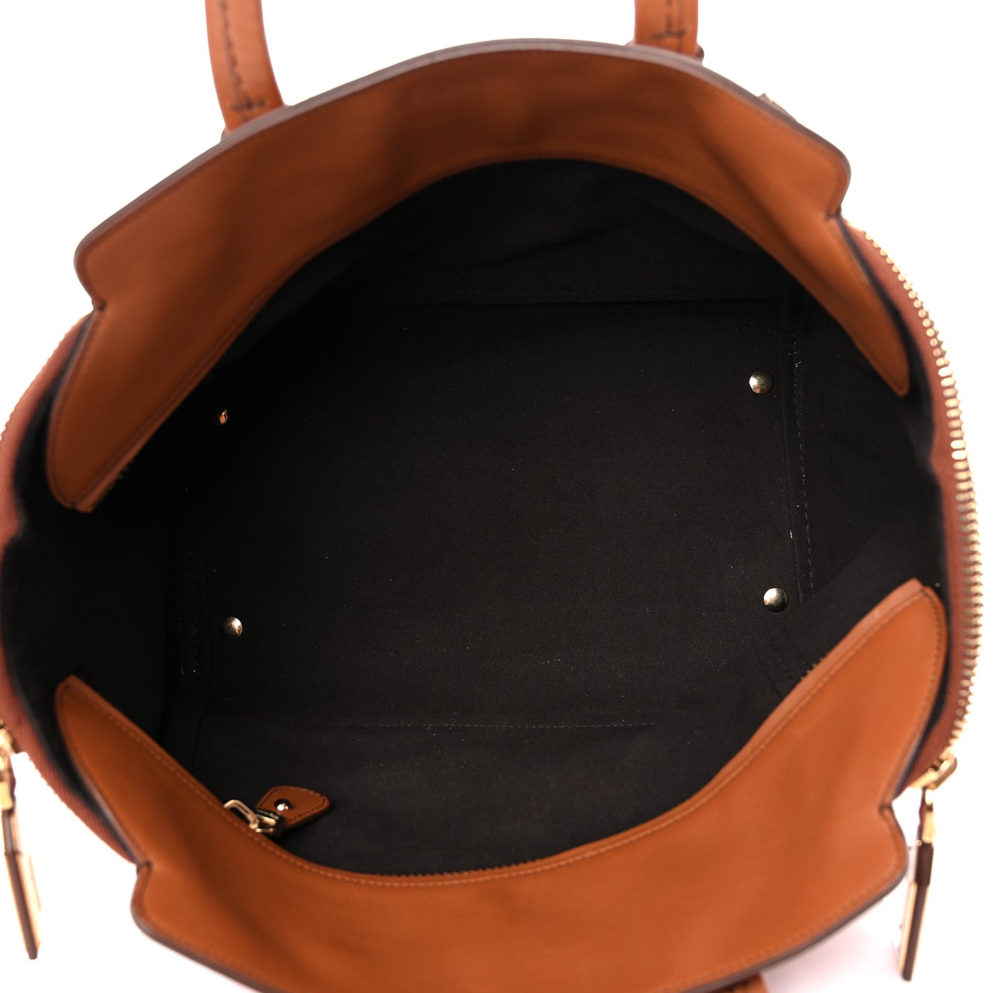 Calfskin Medium Verve Double Zip Tote Brown
