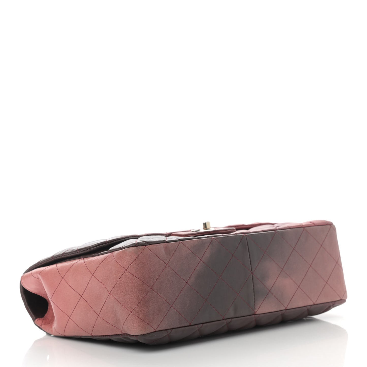 Lambskin Degrade Quilted Jumbo Single Flap Red