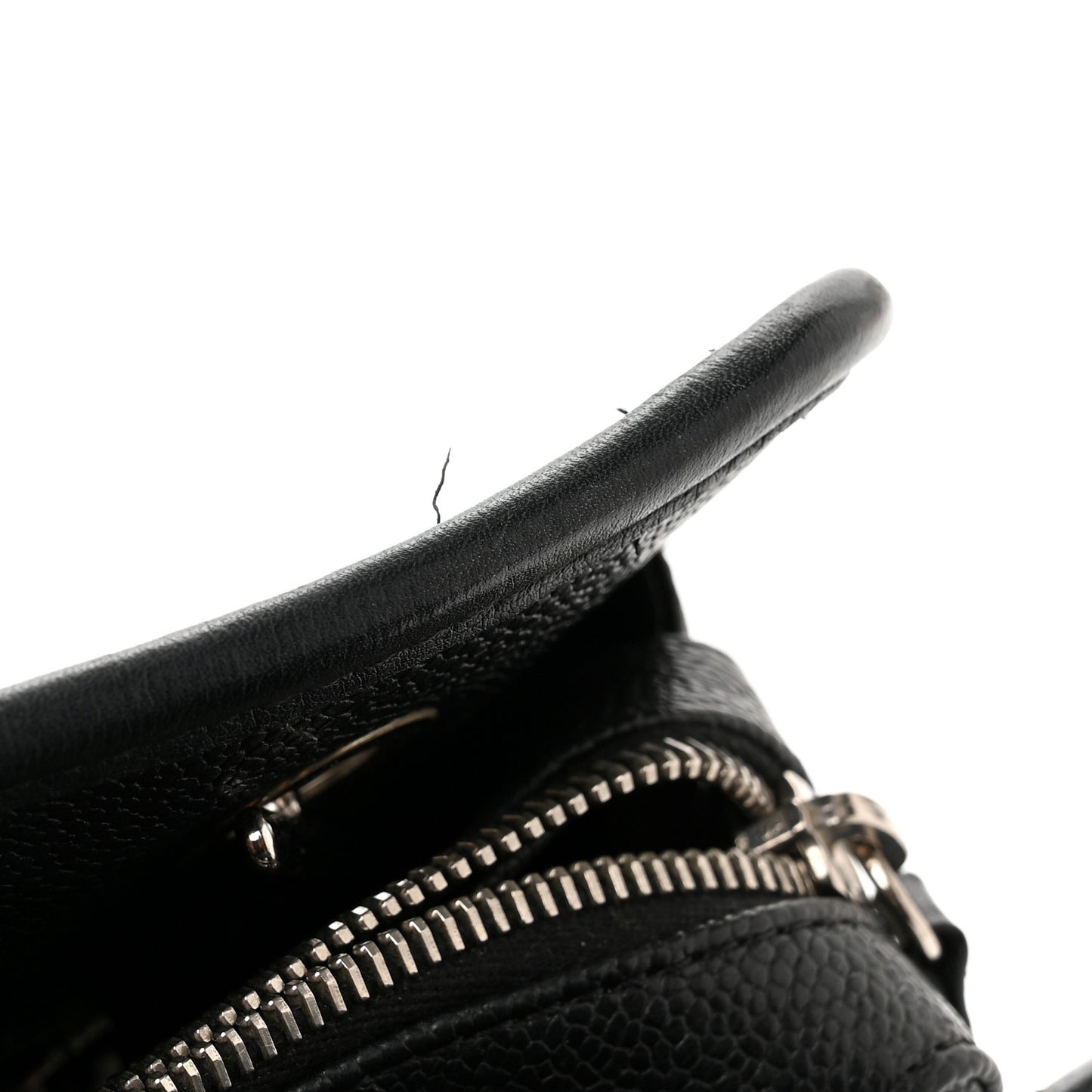 Caviar Quilted Small French Riviera Tote Black