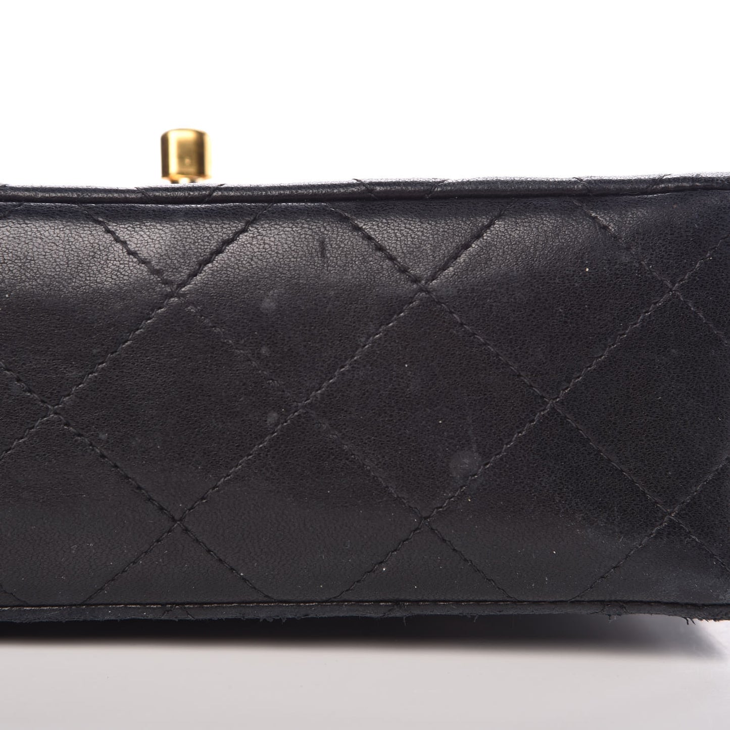 Lambskin Quilted Mini Square Flap Black