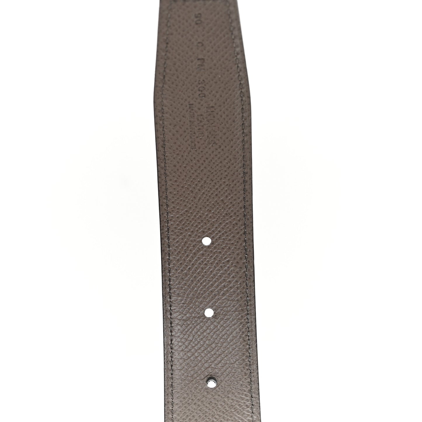 Epsom 32mm Guilloche H Belt 90 36 Bleu Obscur Etain