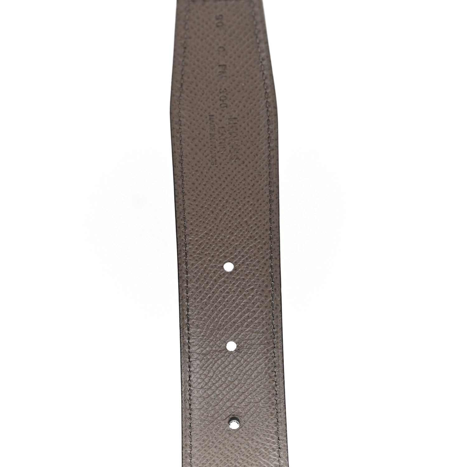 Hermes Epsom 32mm Guilloche H Belt 90 36 Bleu Obscur Etain 4 of 5