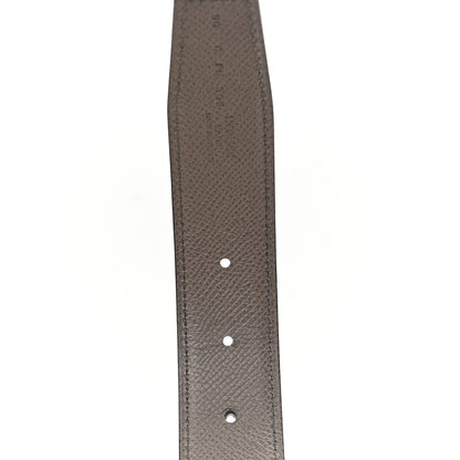 Hermes Epsom 32mm Guilloche H Belt 90 36 Bleu Obscur Etain 4 of 5