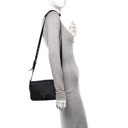 Prada Vitello Phenix Crossbody Bag Black 2 of 10